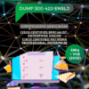 Imagem de um anúncio para um dump do exame Cisco 300-420 ENSLD, mostrando um computador com um questionário de perguntas de múltipla escolha, uma ampulheta e o logotipo CCNP.